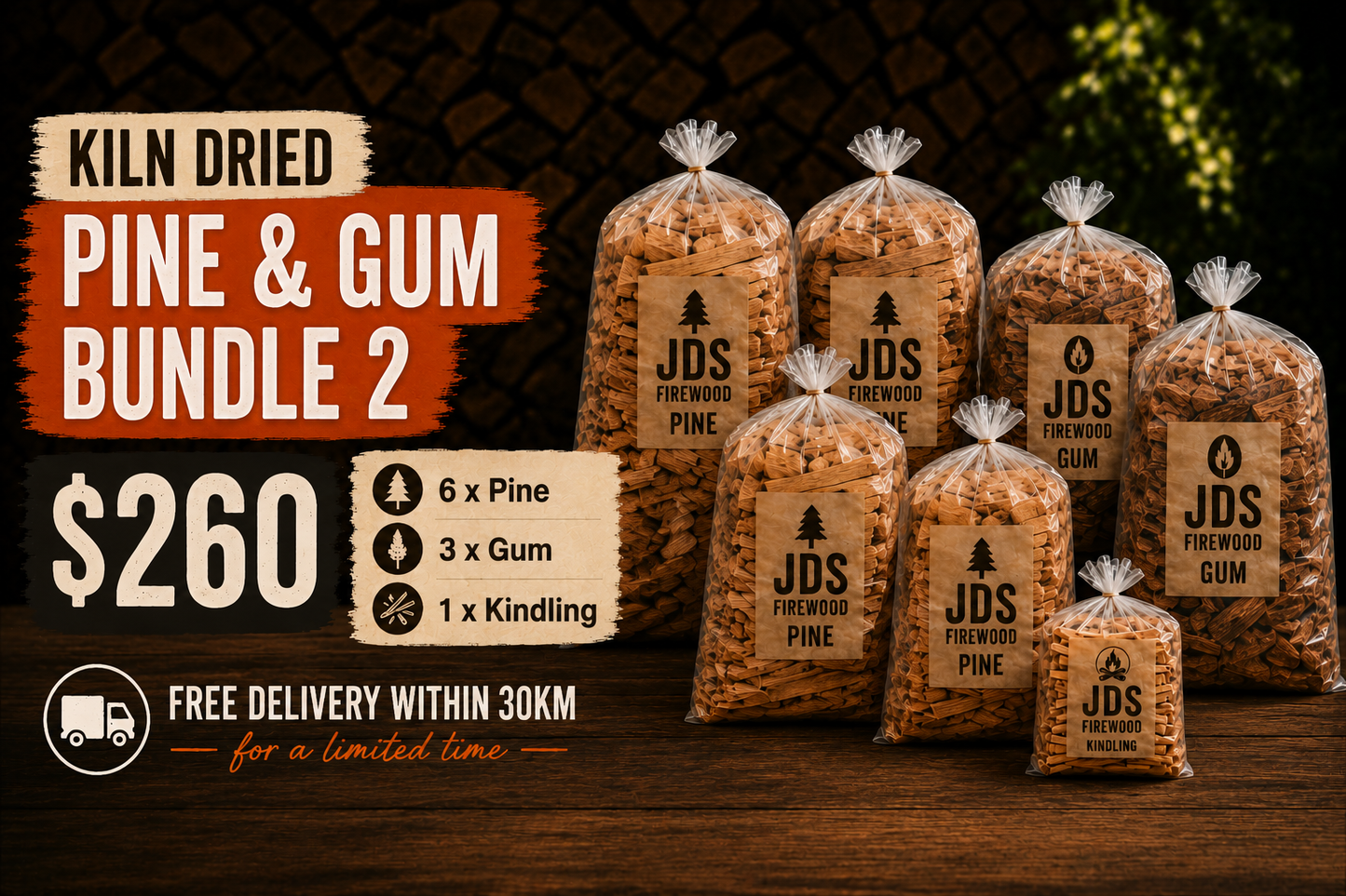 Kiln Dried Pine and Gum Bag Bundle 2
