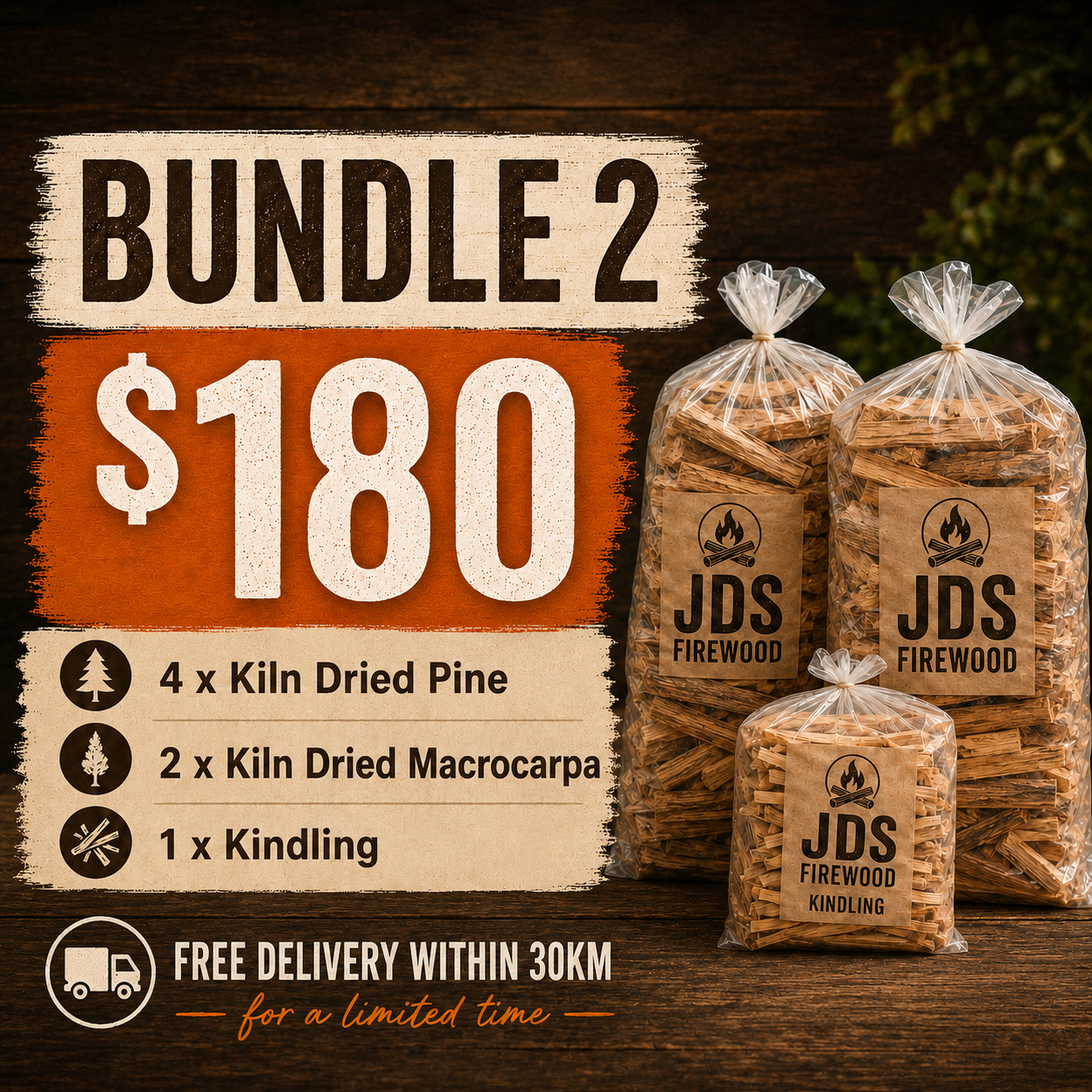 Kiln Dried Firewood Bundle #2